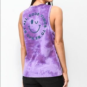 EMPYRE TIE DYE PURPLE TANK TOP